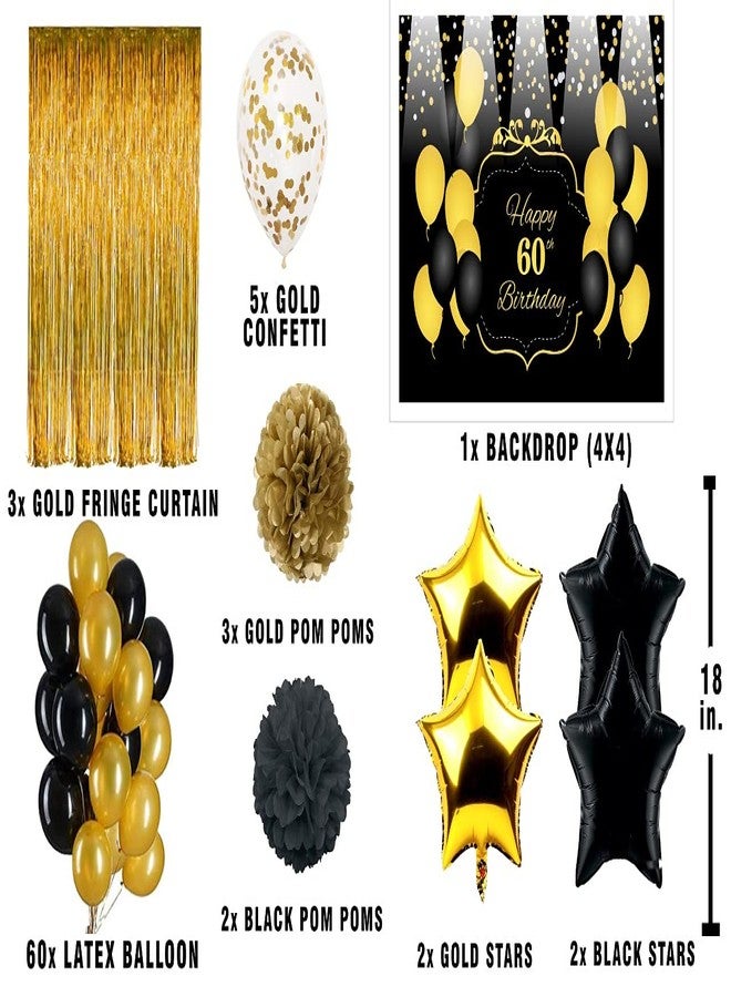 Theme My Party Birthday Decoration Items for 60th Birthday Party Supplies at Home 60th Birthday - Pom Pom - Image 2